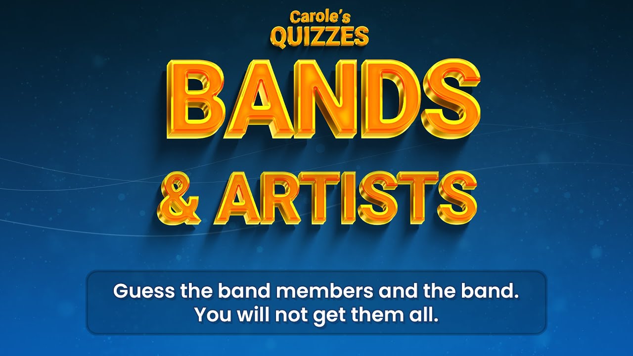 Musical Artists And Bands Trivia Quiz Can You Name Them All?? YouTube