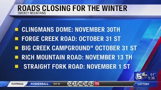 Roads Closing for the Winter