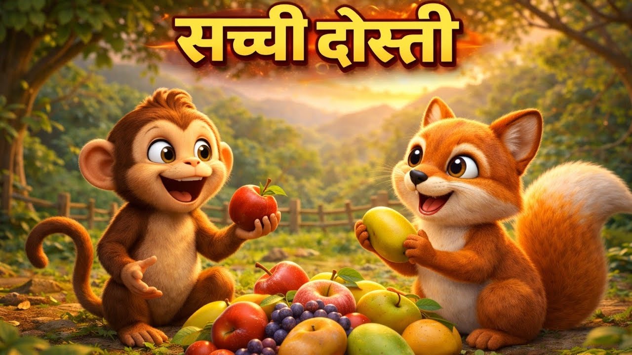 🐒बंदर और लोमड़ी की चतुराई🐒@