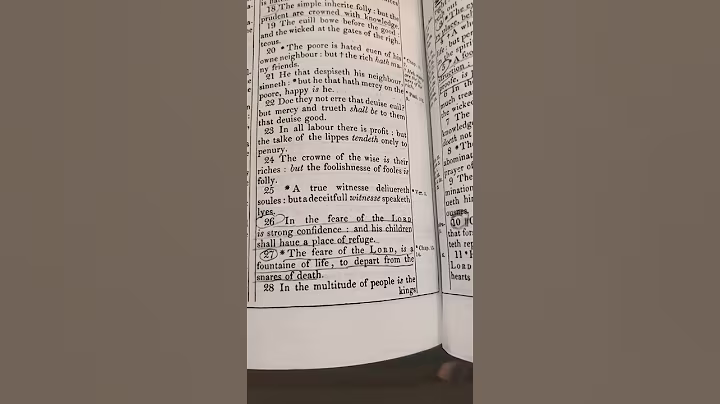 Proverbs 14:26-27 Fear the Lord.