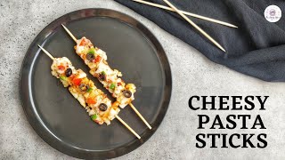 Cheesy Pasta Sticks |Unique Cheesy Snacks |1 Min New Cheese Pasta Recipe #shorts