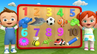 learn numbers for children with little baby boy girl fun play animals wooden toy colors set 3d edu