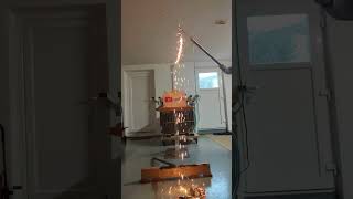 Burning Steel Wool With A High Voltage Arc At 28Kv 1.4A #Shorts #Highvoltage #Shortcircuit #Plasma