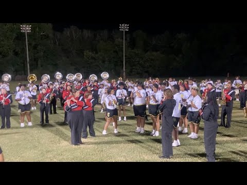 Carver Montgomery & Stanhope Elmore Marching Bands - 2023 Playing Together Before Halftime Show