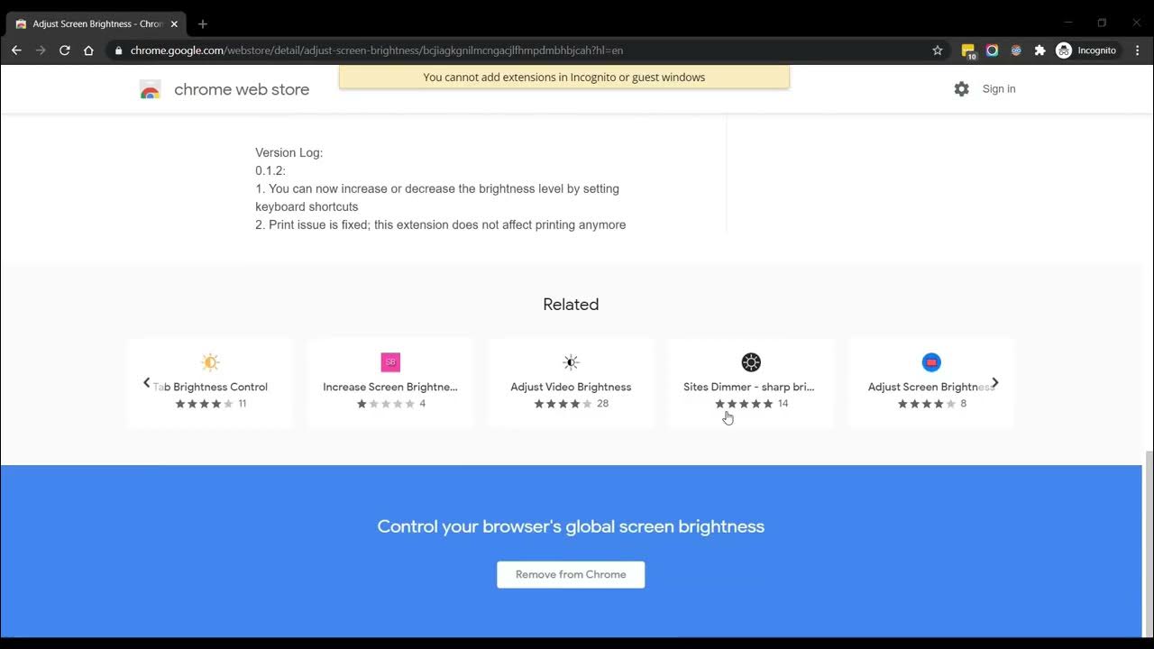 Adjust Screen Brightness on Google Chrome Desktop YouTube