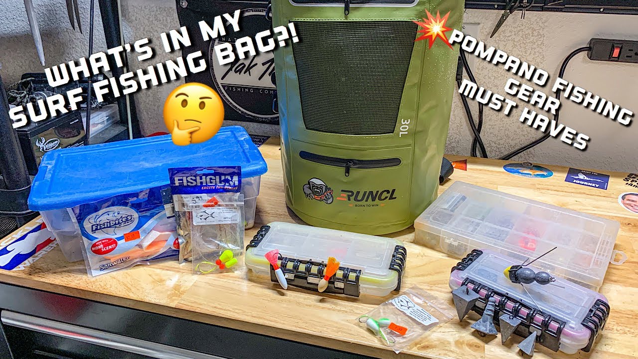 Whats in MY SURF FISHING TACKLE BOX?, RUNCL 30L DRYBAG