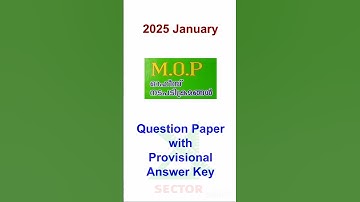 Manual of Office Procedure - 2025 January | Provisional Answer Key | Departmental Test | MOP