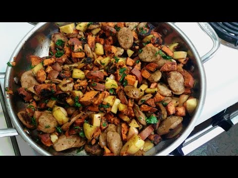 Sausage, Sweet Potato & Apple Skillet