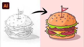 Adobe Illustrator Tutorial: Create a Vector Hamburger from Sketch (HD)