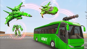 Army Bus Robot Car Game – Transforming robot games Gameplay #1 Brave Jackals