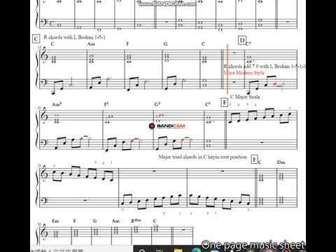 C Key 大調1645 chords和聲 練習流行曲模式 基礎 現代 和聲 改编流行曲簡易及爵士化琴譜分享鋼琴演奏鋼琴及數碼琴及音樂軟件介紹 (歡迎訂閱點讚分享歡迎留言)