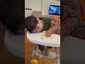Too Sleepy to Sit… But Still Eating! 😴🍚👶