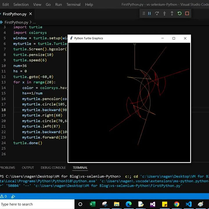 Draw Flower using Turtle Graphic Python - YouTube