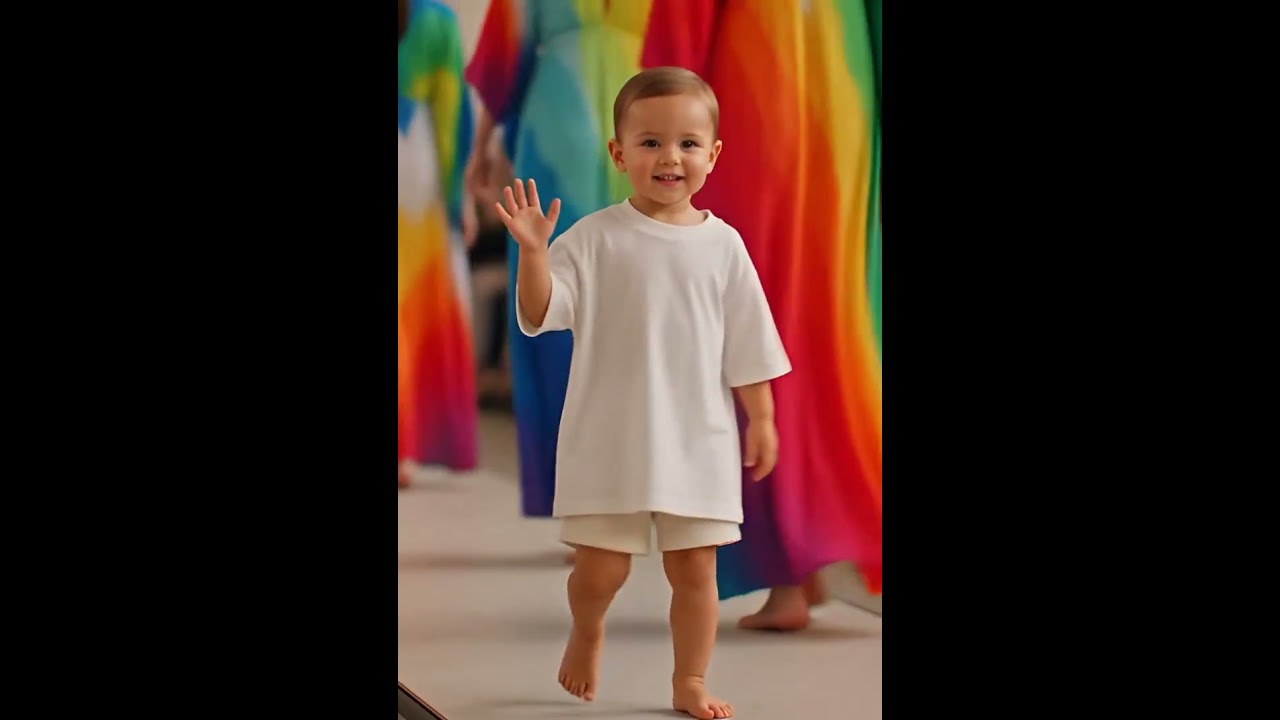 Color Splash Runway Goes Viral  When a Todler Steals the Show 