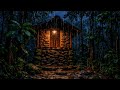 Rain on Cabin Roof in Quiet Forest | 3 Hours No Thunder | Relaxing Rain Sounds for Sleep