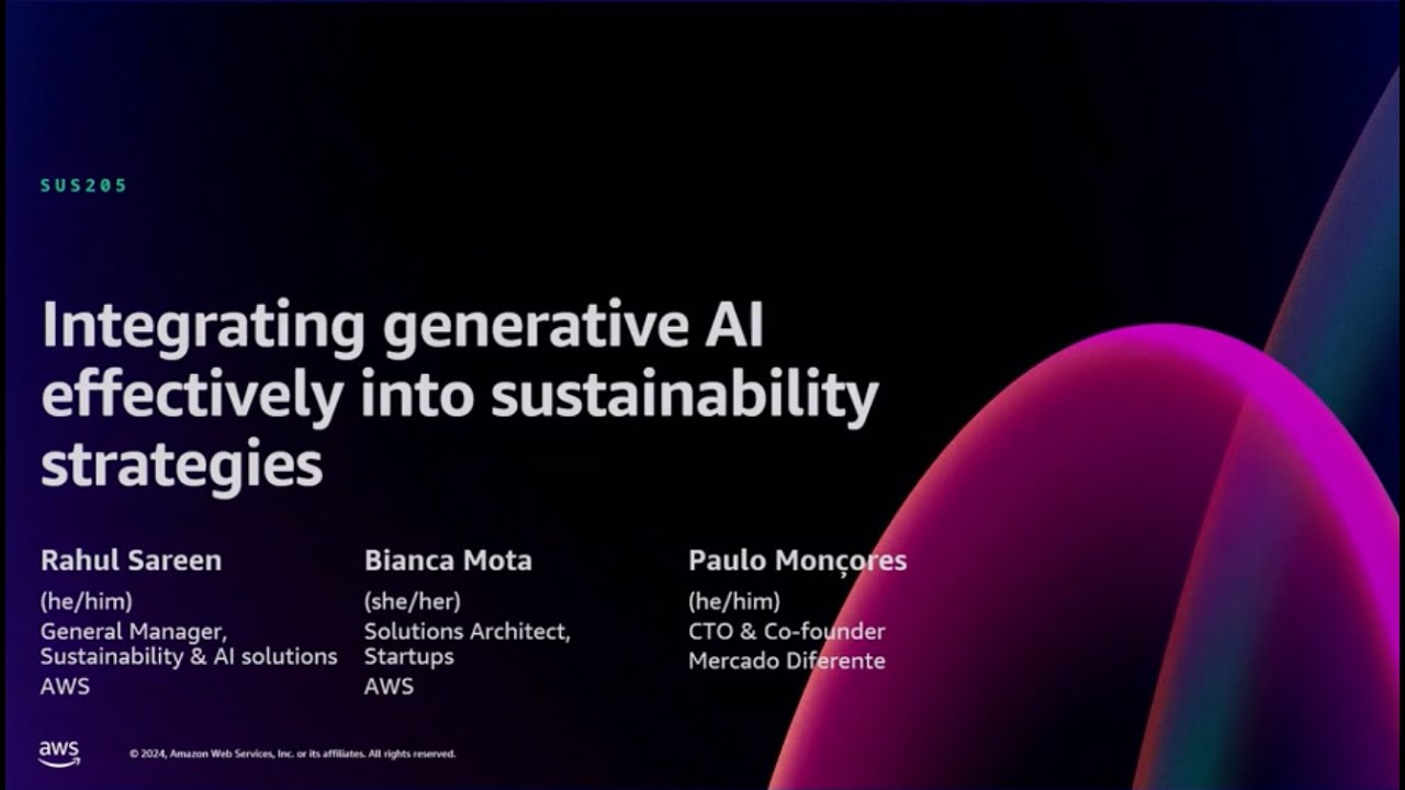 AWS re:Invent 2024 - Integrating generative AI effectively into ...