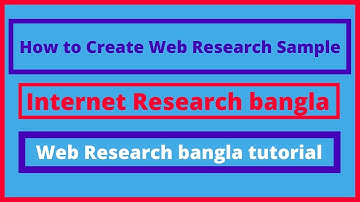 How to create web research portfolio || internet research bangla || web research bangla tutorial ||