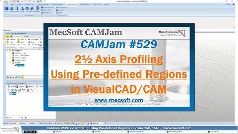 2 Axis Profiling with pre defined Regions in VCC