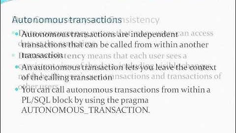 Transaction Control and Isolation Level in-Oracle