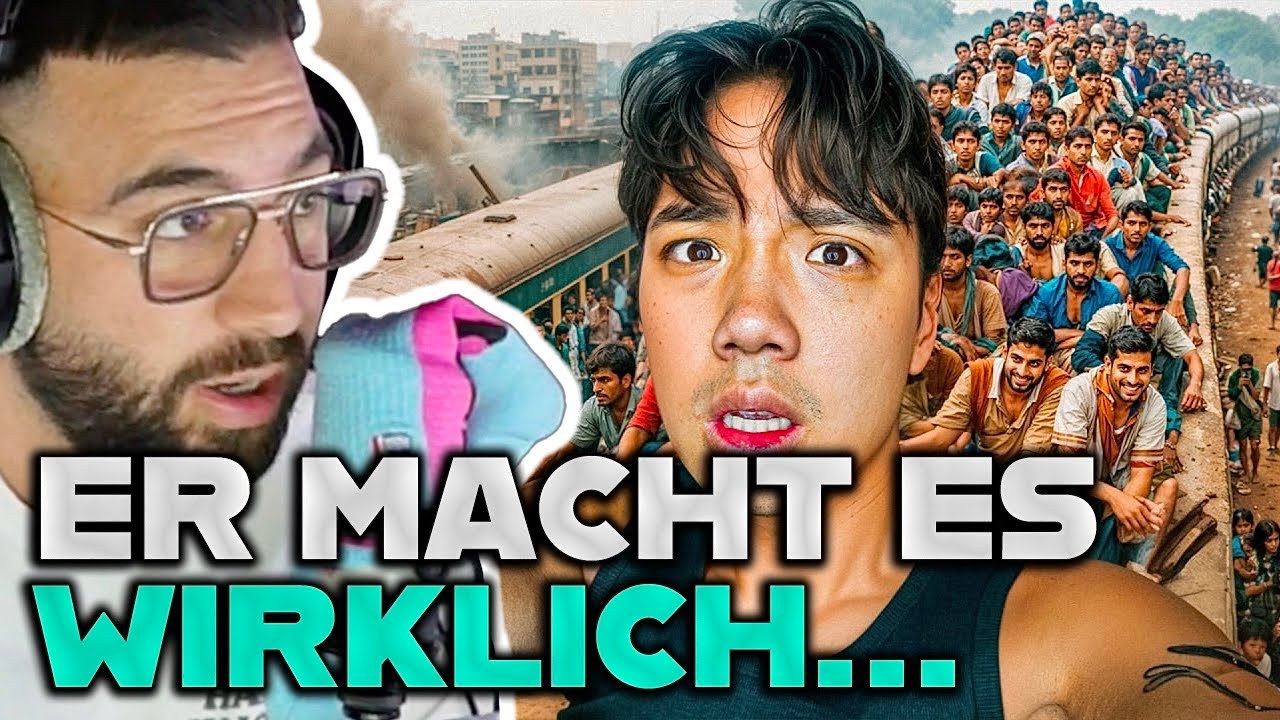 ICH HÄTTE SO ANGST! 😳😨 MertAbi reagiert auf Seltix surft auf indischen Zügen 🔥 