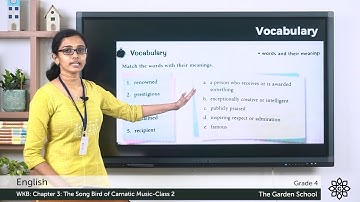 Grade 4 English WKB Chapter 3 Class 2 The Song Bird of Carnatic Music Biography Exercise
