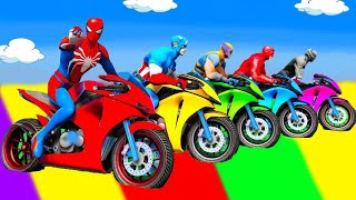 Download Lagu SPIDER MAN against TUNG TUNG TUNG SAHUR on Motorcycle in RAINBOW SPIDERS BRIDGE GTA MULTIVERSE MP3
