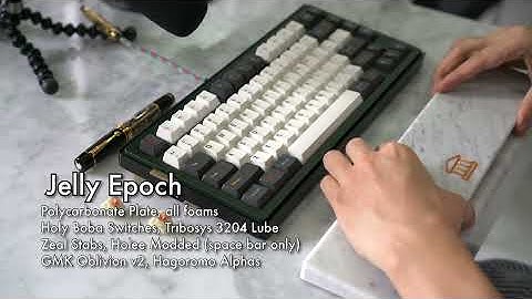 Jelly Epoch Typing Test with Holy Boba Switches (no case foam)