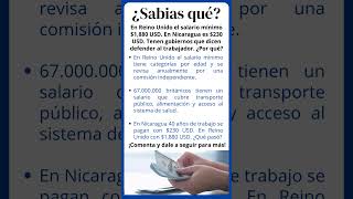 🚨 Reino Unido paga $1,880 de salario mínimo. Nicaragua $230. ¿Por qué tu familia merece menos?