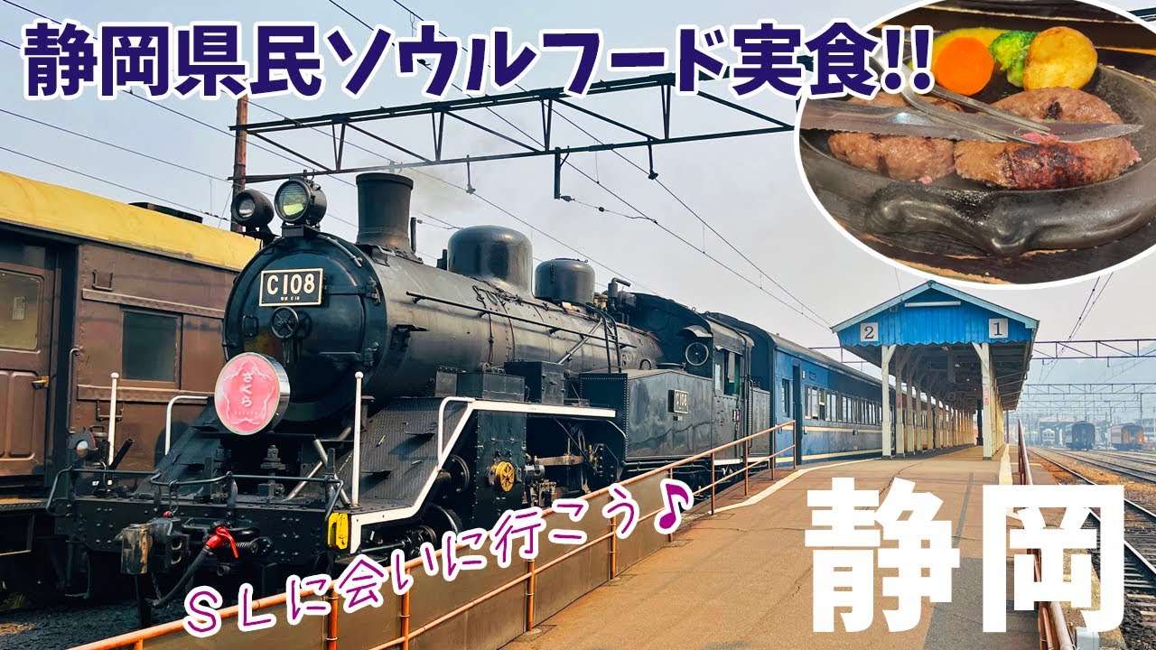 [ 静岡県 2泊3日の旅 ]　#3 まるで千と千尋に出てくるような明治宇津ノ谷隧道 / 世界一長い木造歩道橋 / 静岡県民が愛するソウルフード「さわやかのハンバーグ」 / 門出駅で爆走するSLを撮影