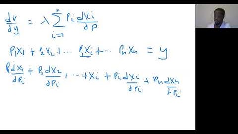 Properites of indirect utility: Roys identity