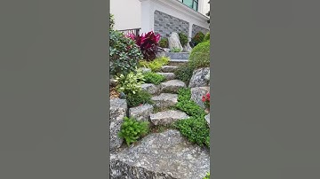 Bậc đi bằng đá tự nhiên sân vườn #zions #nhadep #sanvuondep