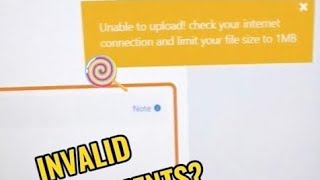 Marina Mismo Unable to upload check your internet connection and limit your file size to 1mb