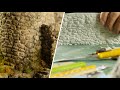 🛠Pro Tips |  🏰EASY, realistic stone walls with clay!  DIY texture roller🏰