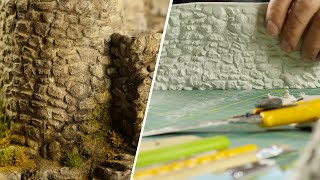🛠Pro Tips |  🏰EASY, realistic stone walls with clay!  DIY texture roller🏰