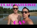 Couple gay naturiste à la plage de Candes-Saint-Martin