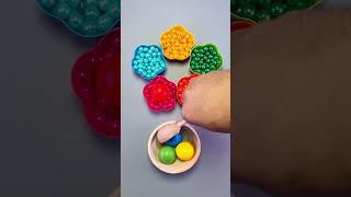 Color Sorting with Wooden Balls & Beads 😍 So Satisfying