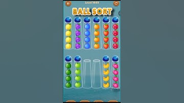 color ball sort wooden puzzle-level 1449 #relaxing #satisfying #gaming