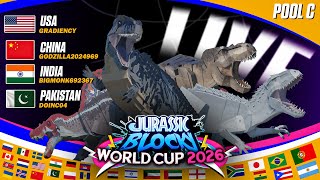 Jurassic Blocky! World Cup 2026 - USA vs China vs India vs Pakistan| POOL C