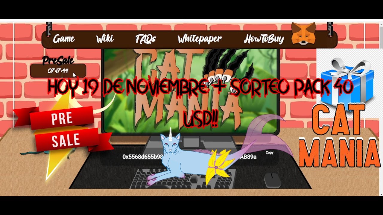 CATMANIA NFT preventa HOY! Sorteo pack de 40 USD ingresa gratis !SOLO