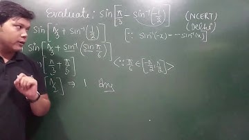 ITF - Example #15 - [NCERT] Evaluate : sin [ pi/3 - sin^-1 (-1/2) ] [DELHI]