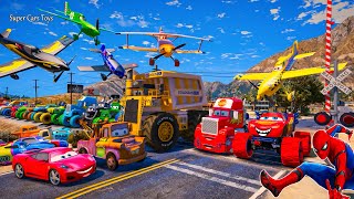 Cars McQueen Monster Truck Mack Colossus XXL Tow Mater Jackson Storm The King Dinoco All Racing Toys