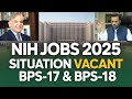National Institute of Health NIH Jobs 2025 | Latest Govt Jobs Islamabad