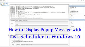 How to Display Message with Task Scheduler in Windows | How to reminder in window as display message