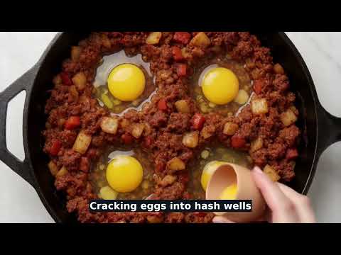 Spicy Chorizo & Sweet Potato Hash with Fried Eggs recipe video thumbnail