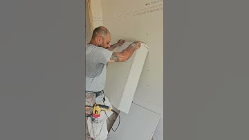 Cutting drywall. How to make an attic access door.