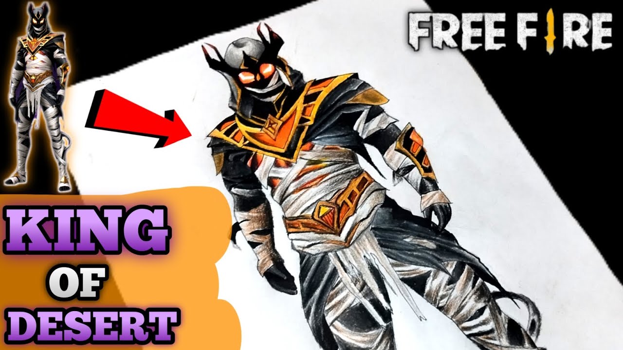 Free Fire KING Of DESERT Bundle DRAWING 😱 Free Fire DRAWING