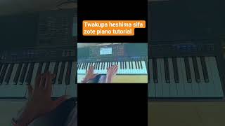 twakupa heshima na sifa zote piano tutorial #shorts
