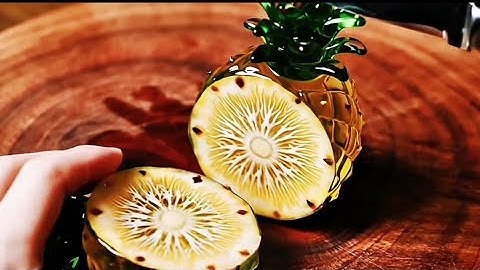 Crystal fruits Cutting – Visual ASMR Part 1 #asmr #ai #fruit #cuttingasmr #fyp #glass #relaxing