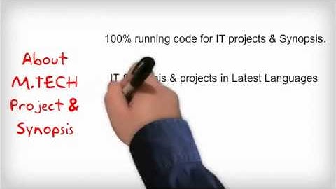 M TECH Synopsis and Projects Presentation