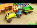 diy tractor making construction machine science project | how to make mini house |
